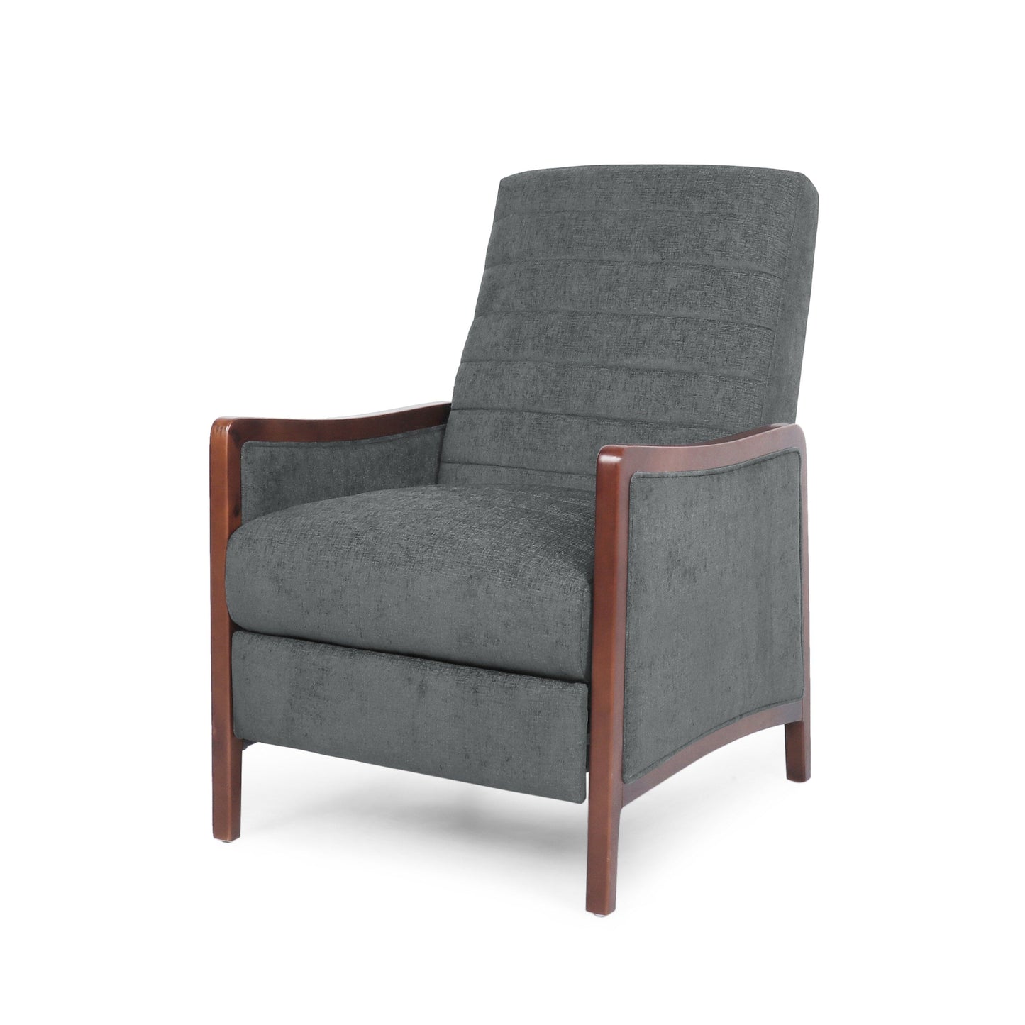 Fauteuil inclinable avec cadre en bois de bouleau, mécanisme de poussée et coutures capitonnées