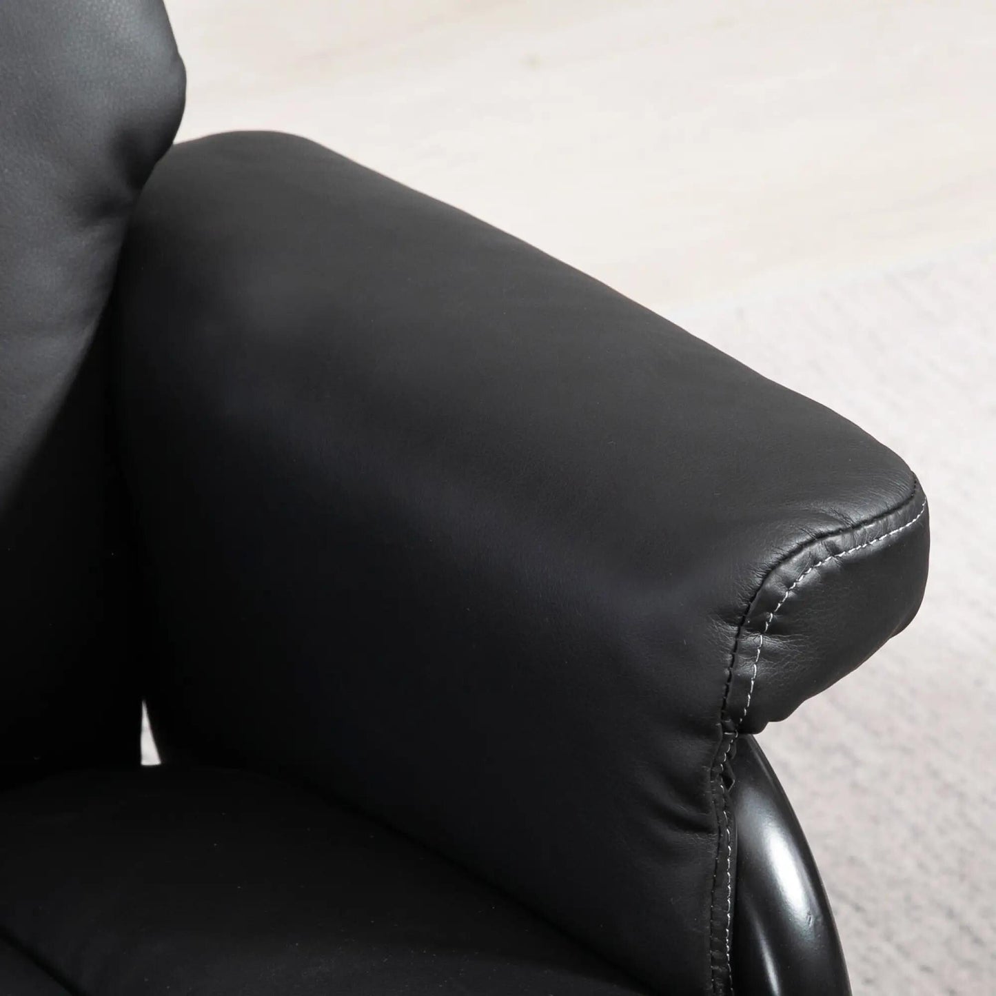 Fauteuil inclinable avec ottoman pivotant, similicuir