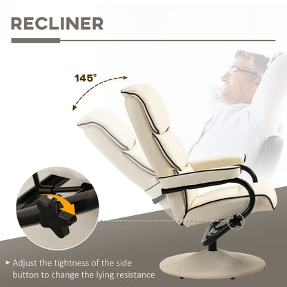 Fauteuil inclinable avec pouf