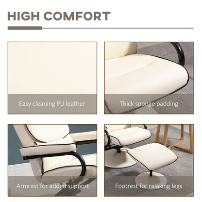 Fauteuil inclinable avec pouf