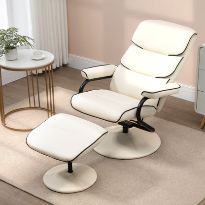 Fauteuil inclinable avec pouf
