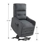 Fauteuil inclinable électrique pour adultes, avec coussin de siège à ressorts ensachés et poche latérale