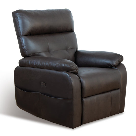 Fauteuil inclinable en cuir synthétique avec ports USB et Type-C, poche latérale, fauteuils inclinables surdimensionnés