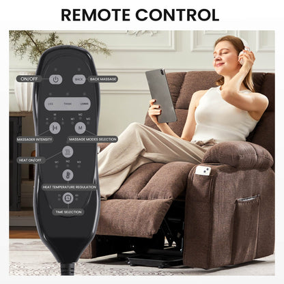 Fauteuil inclinable, fauteuil de massage inclinable avec chauffage, fauteuil électrique releveur pour home cinéma, pour salon