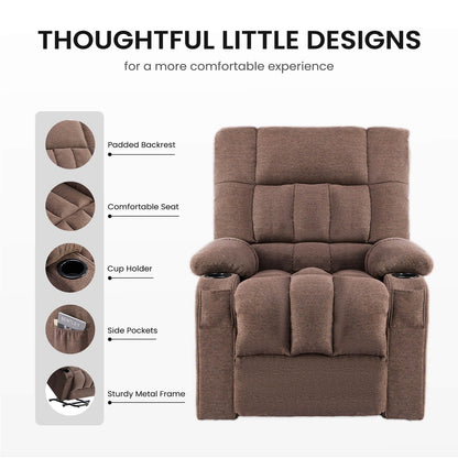 Fauteuil inclinable, fauteuil de massage inclinable avec chauffage, fauteuil électrique releveur pour home cinéma, pour salon