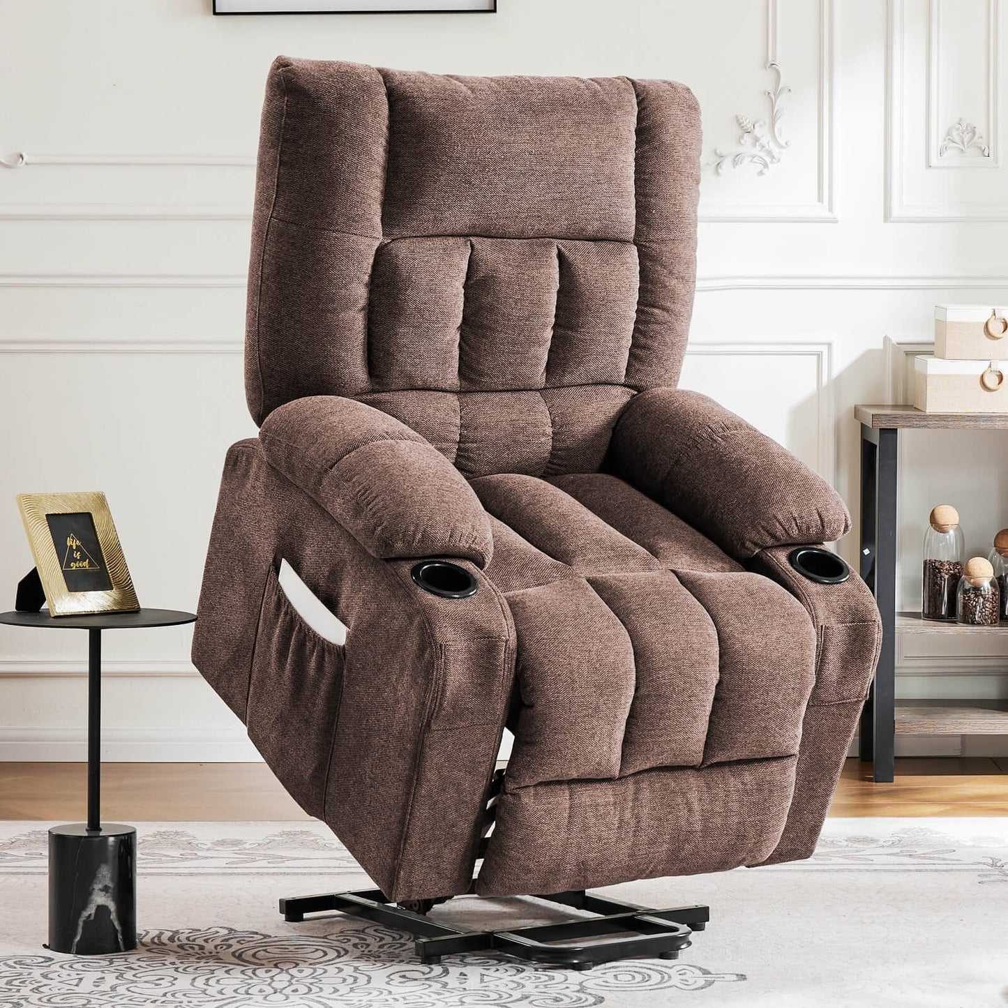 Fauteuil inclinable, fauteuil de massage inclinable avec chauffage, fauteuil électrique releveur pour home cinéma, pour salon