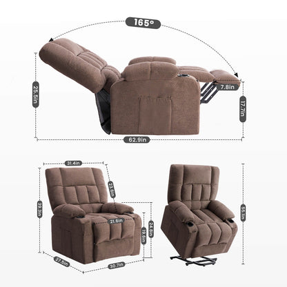 Fauteuil inclinable, fauteuil de massage inclinable avec chauffage, fauteuil électrique releveur pour home cinéma, pour salon