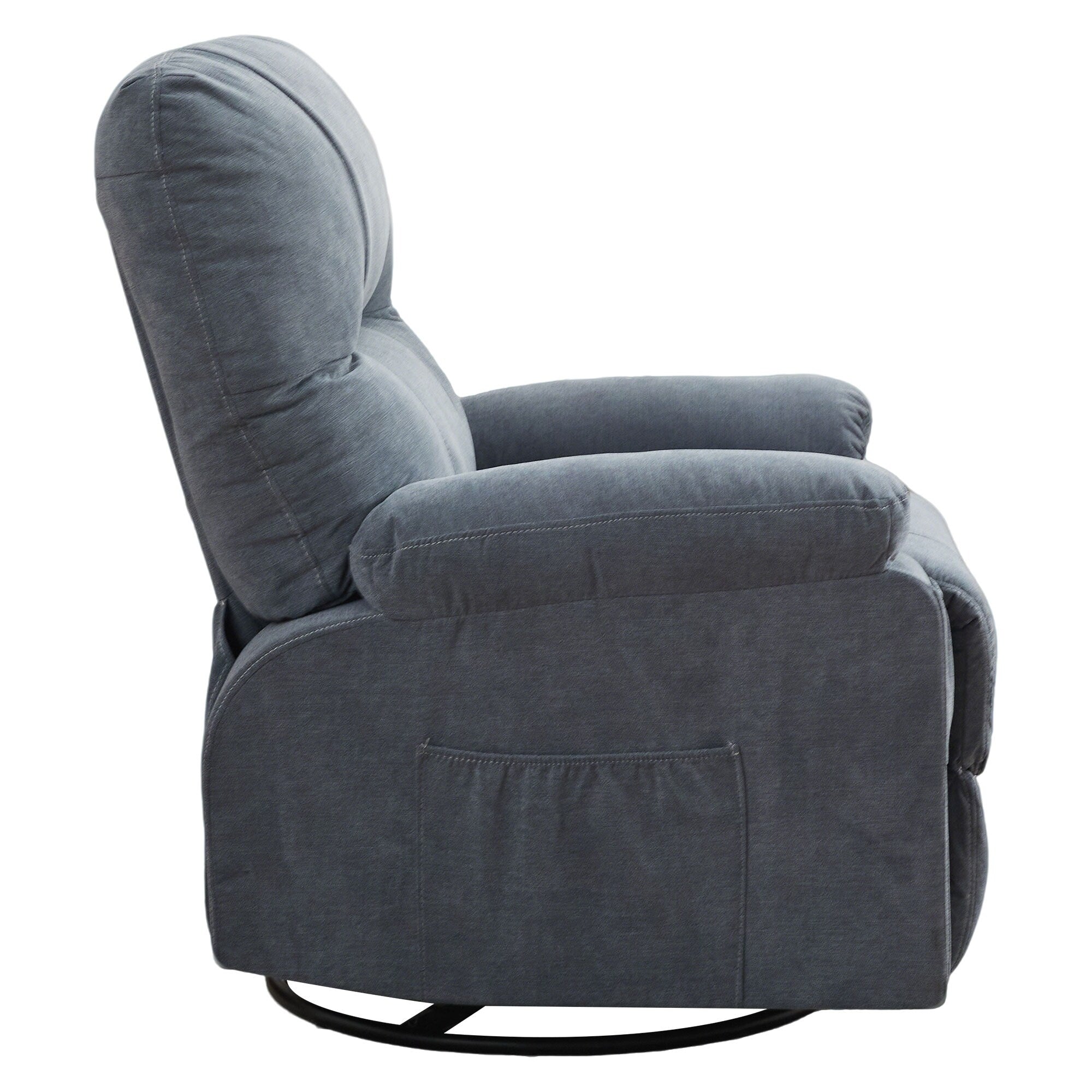 Fauteuil inclinable pivotant à 360 degrés, équipé d'un coussin et d'un dossier moelleux, fauteuil confortable