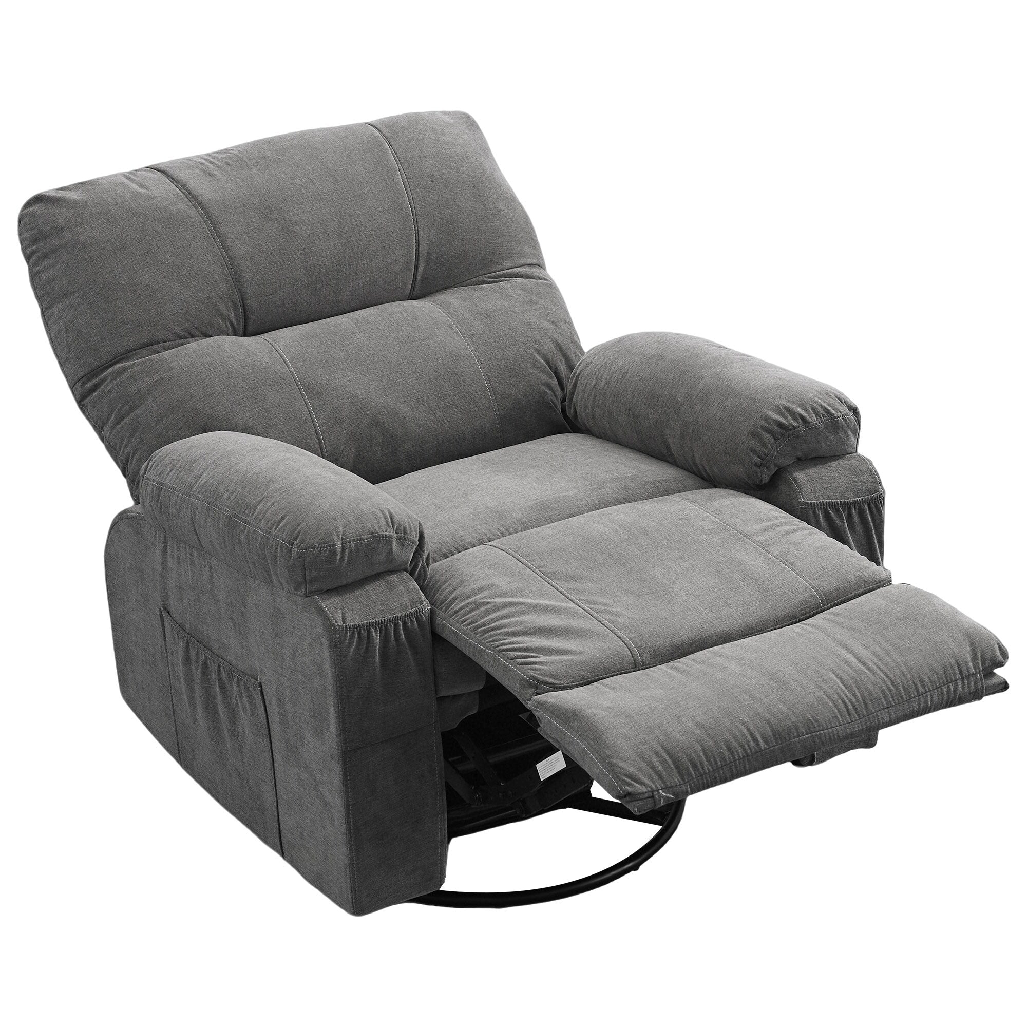 Fauteuil inclinable pivotant à 360 degrés, équipé d'un coussin et d'un dossier moelleux, fauteuil confortable