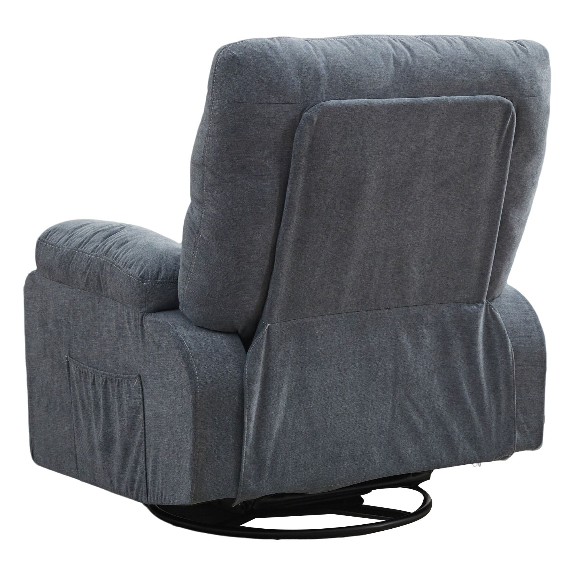 Fauteuil inclinable pivotant à 360 degrés, équipé d'un coussin et d'un dossier moelleux, fauteuil confortable