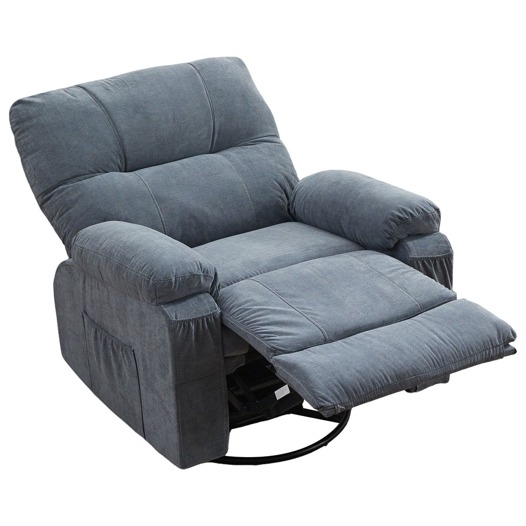 Fauteuil inclinable pivotant à 360 degrés, équipé d'un coussin et d'un dossier moelleux, fauteuil confortable