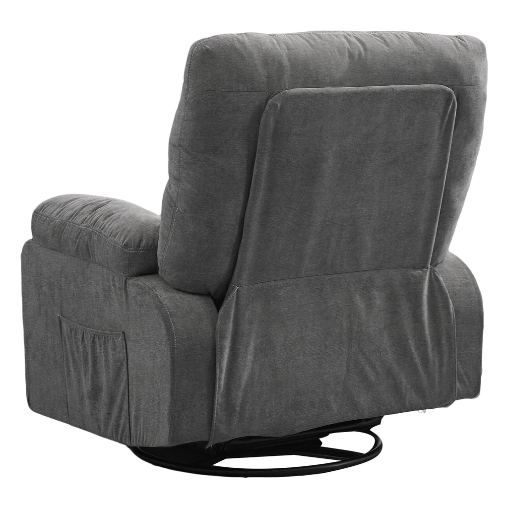 Fauteuil inclinable pivotant à 360 degrés, équipé d'un coussin et d'un dossier moelleux, fauteuil confortable