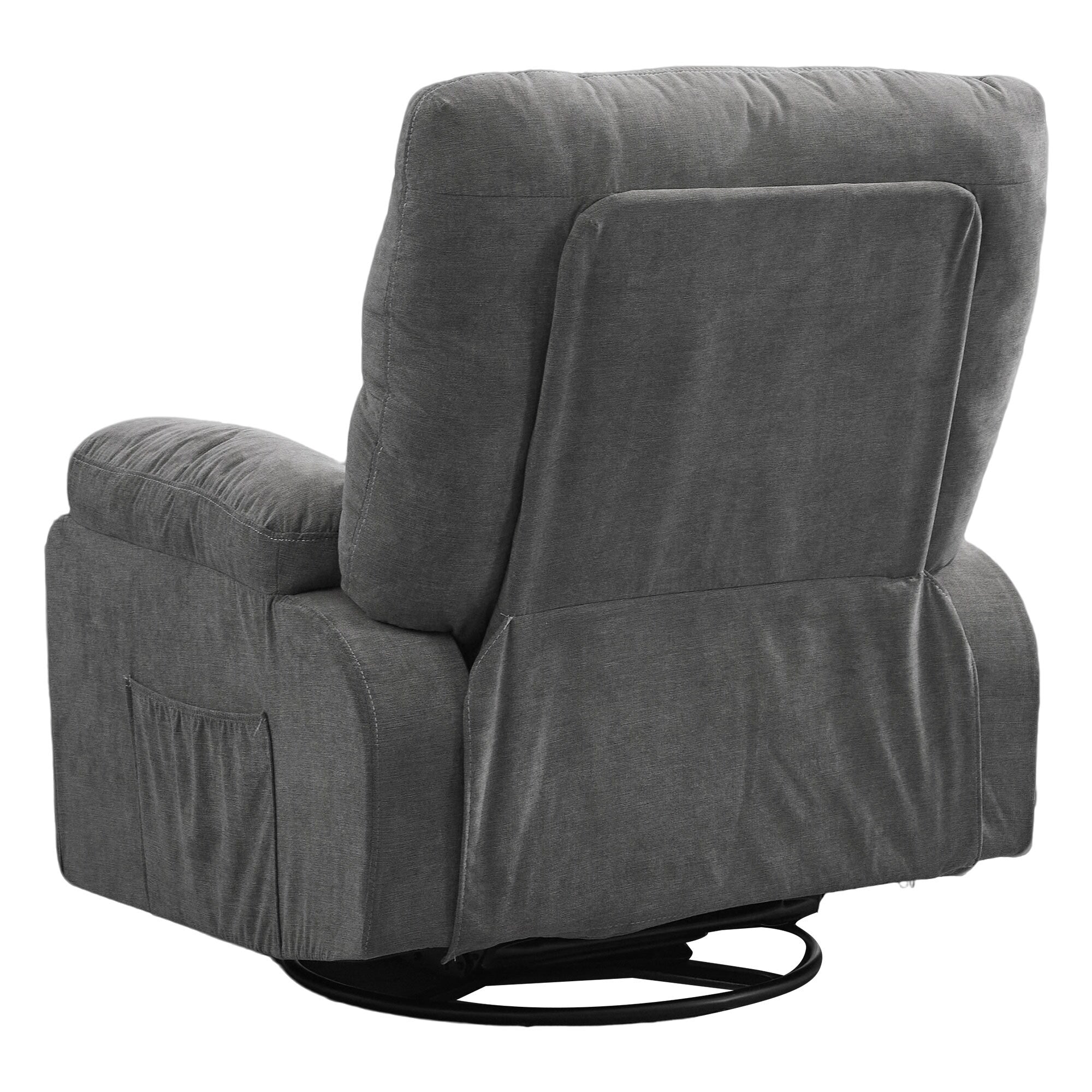 Fauteuil inclinable pivotant à 360 degrés, équipé d'un coussin et d'un dossier moelleux, fauteuil confortable