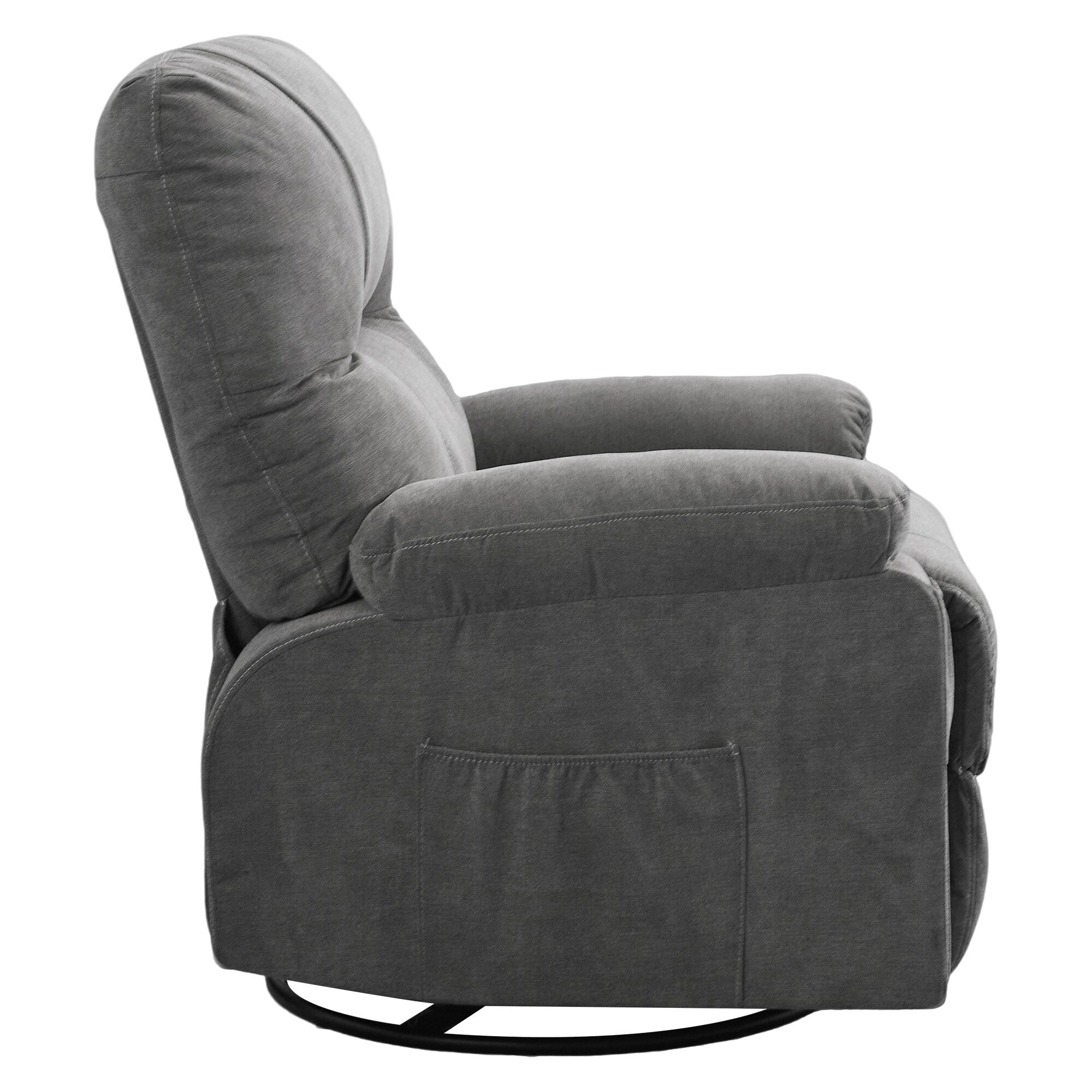Fauteuil inclinable pivotant à 360 degrés, équipé d'un coussin et d'un dossier moelleux, fauteuil confortable