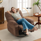 Fauteuil inclinable pivotant à 360 degrés, équipé d'un coussin et d'un dossier moelleux, fauteuil confortable
