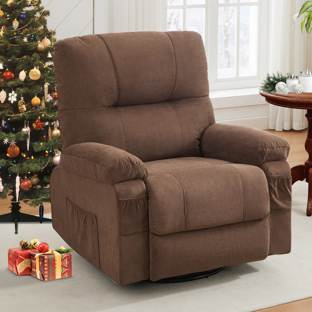 Fauteuil inclinable pivotant à 360 degrés, équipé d'un coussin et d'un dossier moelleux, fauteuil confortable