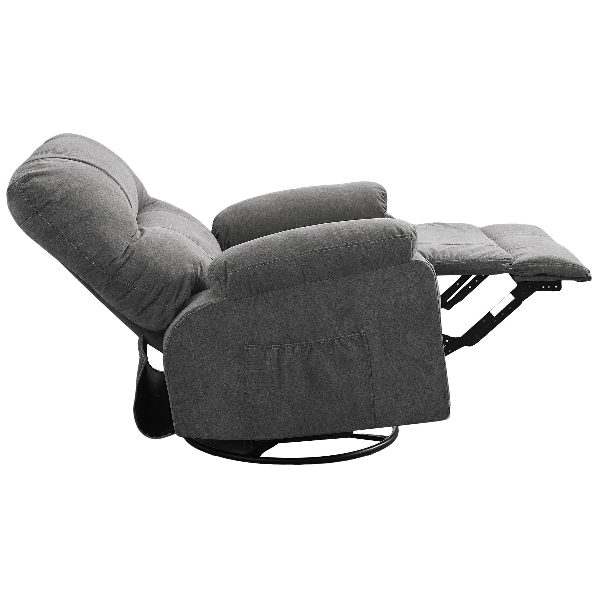 Fauteuil inclinable pivotant à 360 degrés, équipé d'un coussin et d'un dossier moelleux, fauteuil confortable