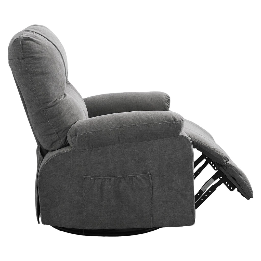 Fauteuil inclinable pivotant à 360 degrés, équipé d'un coussin et d'un dossier moelleux, fauteuil confortable