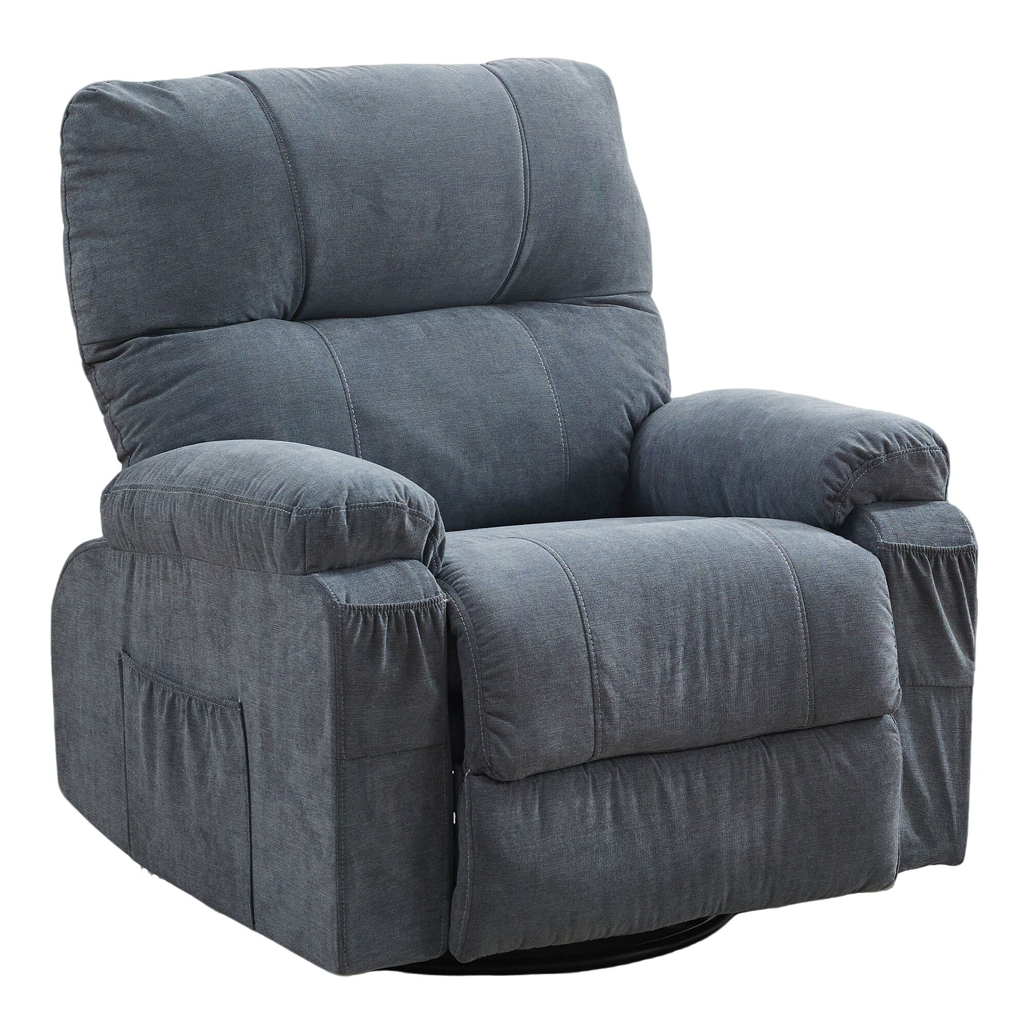 Fauteuil inclinable pivotant à 360 degrés, équipé d'un coussin et d'un dossier moelleux, fauteuil confortable