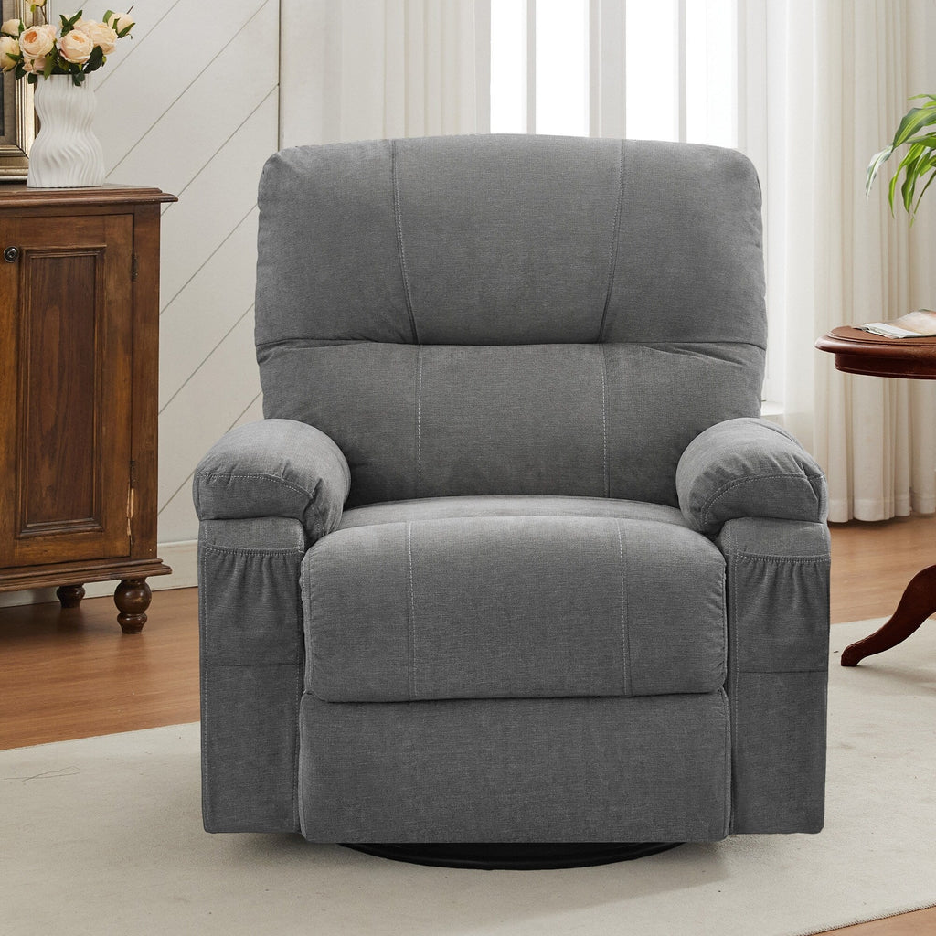 Fauteuil inclinable pivotant à 360 degrés, équipé d'un coussin et d'un dossier moelleux, fauteuil confortable