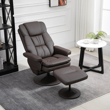 Fauteuil inclinable et ottoman avec base enveloppée