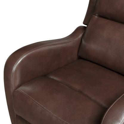 Fauteuil inclinable 1 pièce, assise confortable, revêtement en similicuir, meubles de salon en bois massif