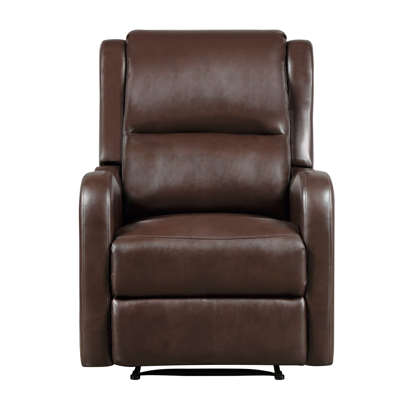 Fauteuil inclinable 1 pièce, assise confortable, revêtement en similicuir, meubles de salon en bois massif