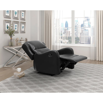 Fauteuil inclinable 1 pièce, assise confortable, revêtement en similicuir, meubles de salon en bois massif