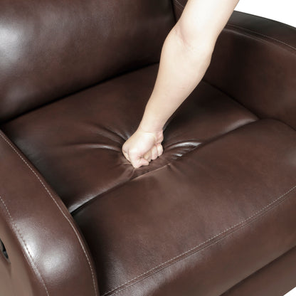 Fauteuil inclinable 1 pièce, assise confortable, revêtement en similicuir, meubles de salon en bois massif
