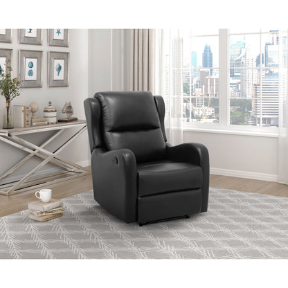 Fauteuil inclinable 1 pièce, assise confortable, revêtement en similicuir, meubles de salon en bois massif