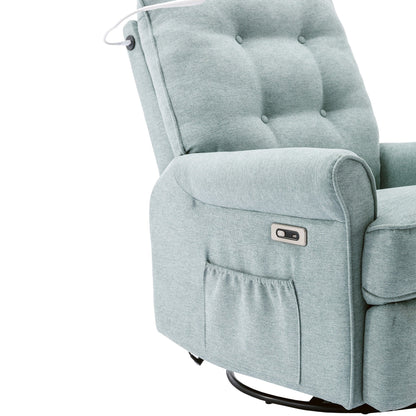 Fauteuil inclinable pivotant à 270 degrés avec port USB, poche latérale et lampe tactile