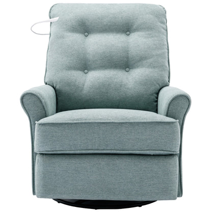 Fauteuil inclinable pivotant à 270 degrés avec port USB, poche latérale et lampe tactile