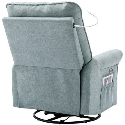 Fauteuil inclinable pivotant à 270 degrés avec port USB, poche latérale et lampe tactile