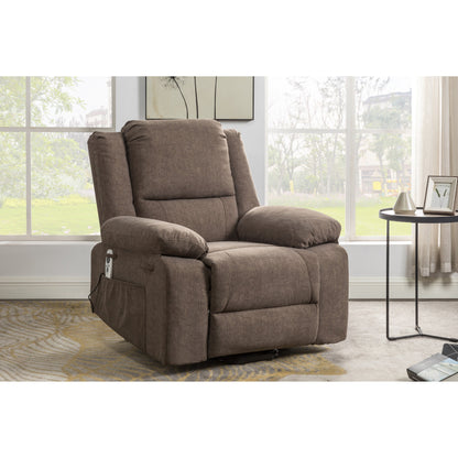 Fauteuil releveur inclinable avec massage, chauffage et poches pour télécommande