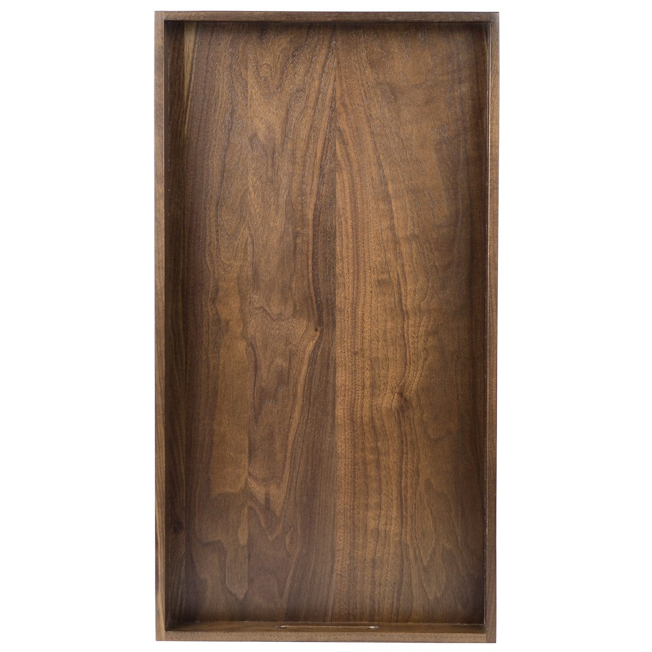 Plateau de service rectangulaire en bois de noyer noir KINWELL, plateau ottoman