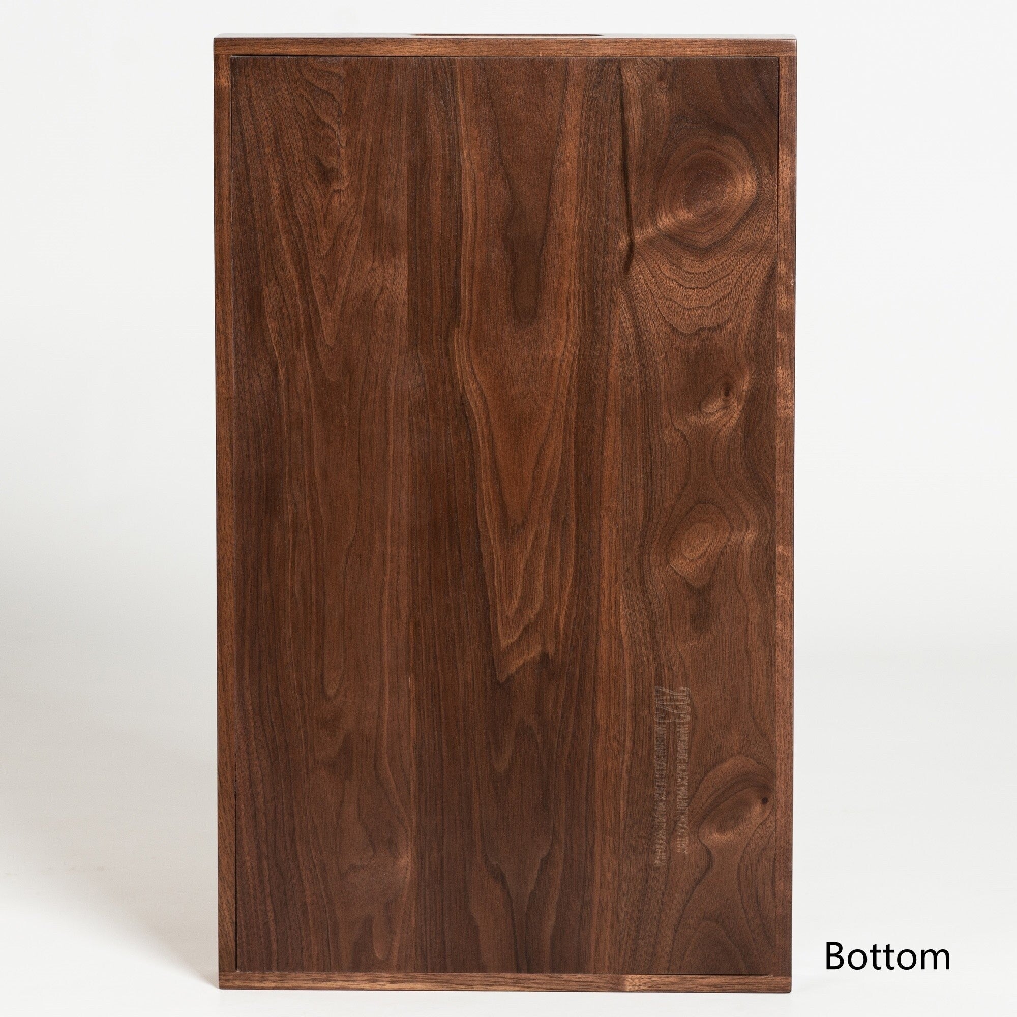 Plateau de service rectangulaire en bois de noyer noir KINWELL, plateau ottoman