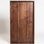 Plateau de service rectangulaire en bois de noyer noir KINWELL, plateau ottoman