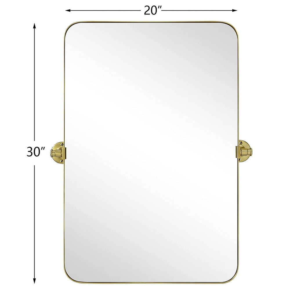 Miroir mural rectangulaire pivotant et inclinable en métal TEHOME Jonathan