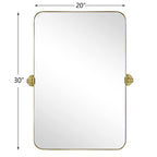 Miroir mural rectangulaire pivotant et inclinable en métal TEHOME Jonathan
