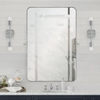 Miroir mural rectangulaire pivotant et inclinable en métal TEHOME Jonathan