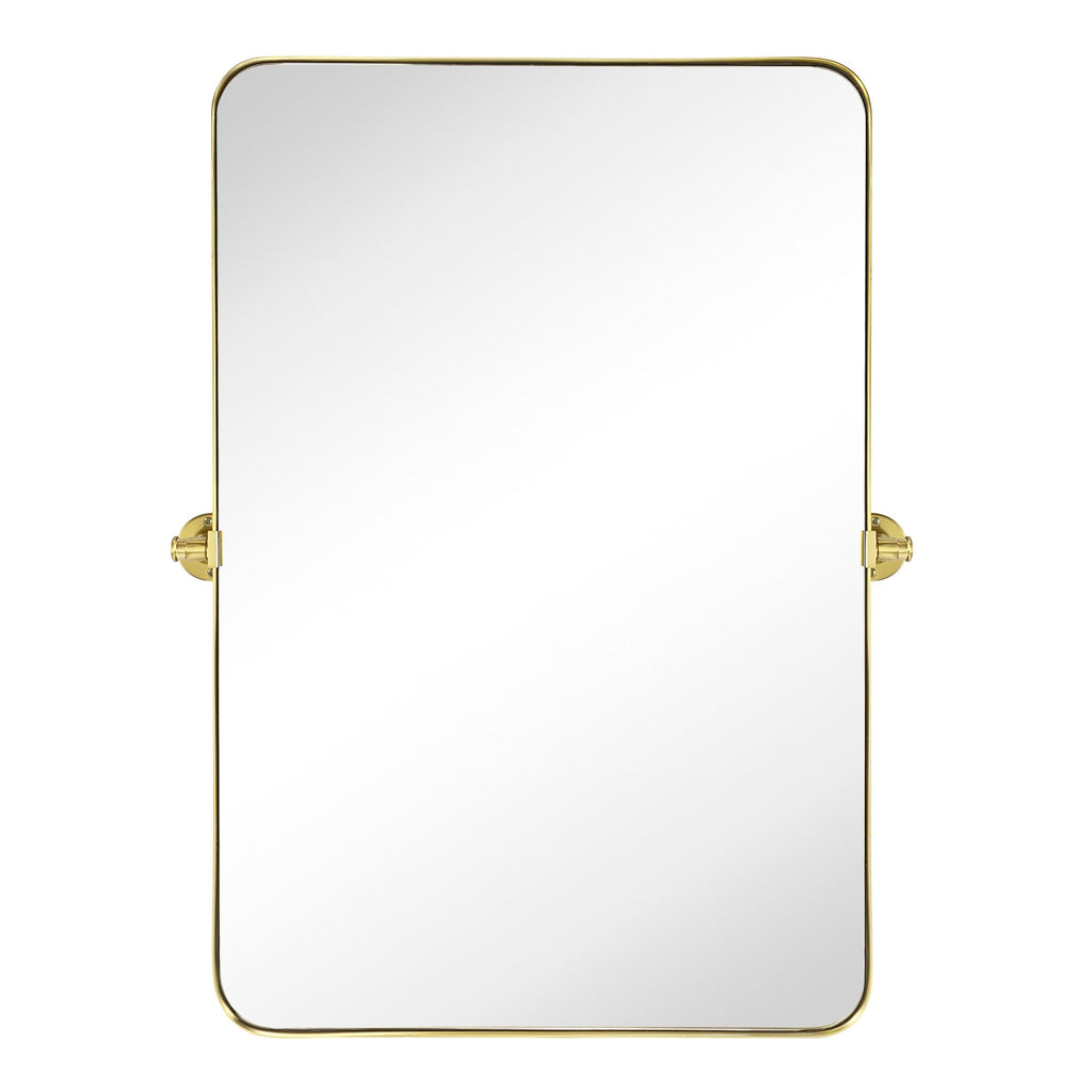 Miroir mural rectangulaire pivotant et inclinable en métal TEHOME Jonathan