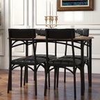 Ensemble table à manger rectangulaire pour 4 personnes avec chaises rembourrées