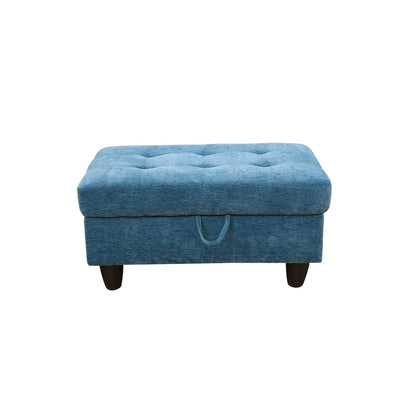Pouf de rangement de salon en flanelle rouge et PVC