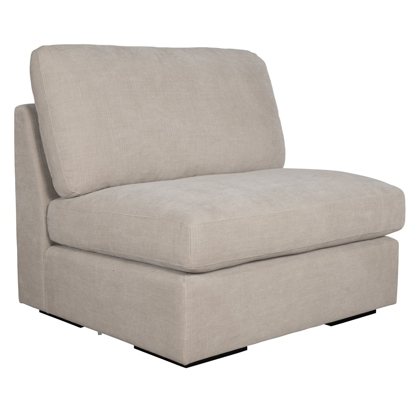 Siège modulaire sans accoudoirs Refuge Solid pour canapé sectionnel - 40 - Gris sable
