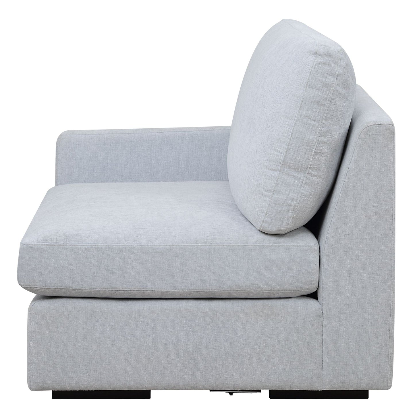Siège modulaire Refuge Solid avec accoudoir gauche pour canapé sectionnel - 43,25 po - Bleu ciel