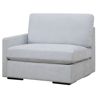 Siège modulaire Refuge Solid avec accoudoir gauche pour canapé sectionnel - 43,25 po - Bleu ciel