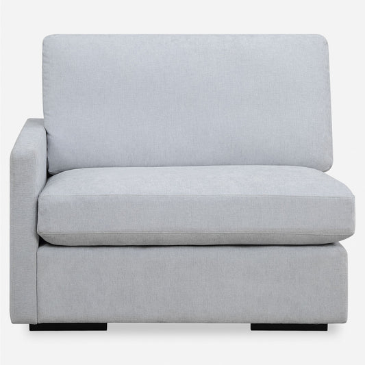 Siège modulaire Refuge Solid avec accoudoir gauche pour canapé sectionnel - 43,25 po - Bleu ciel