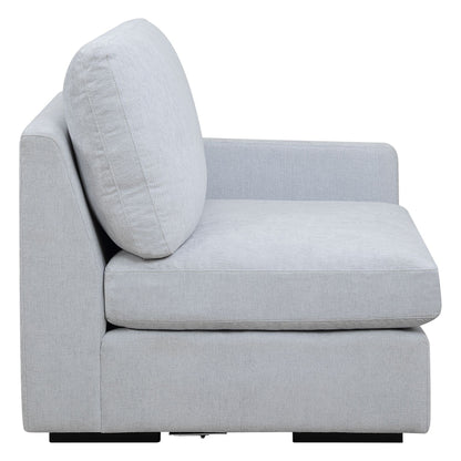 Siège modulaire droit Refuge Solid pour canapé sectionnel - 43,25 po - Bleu ciel