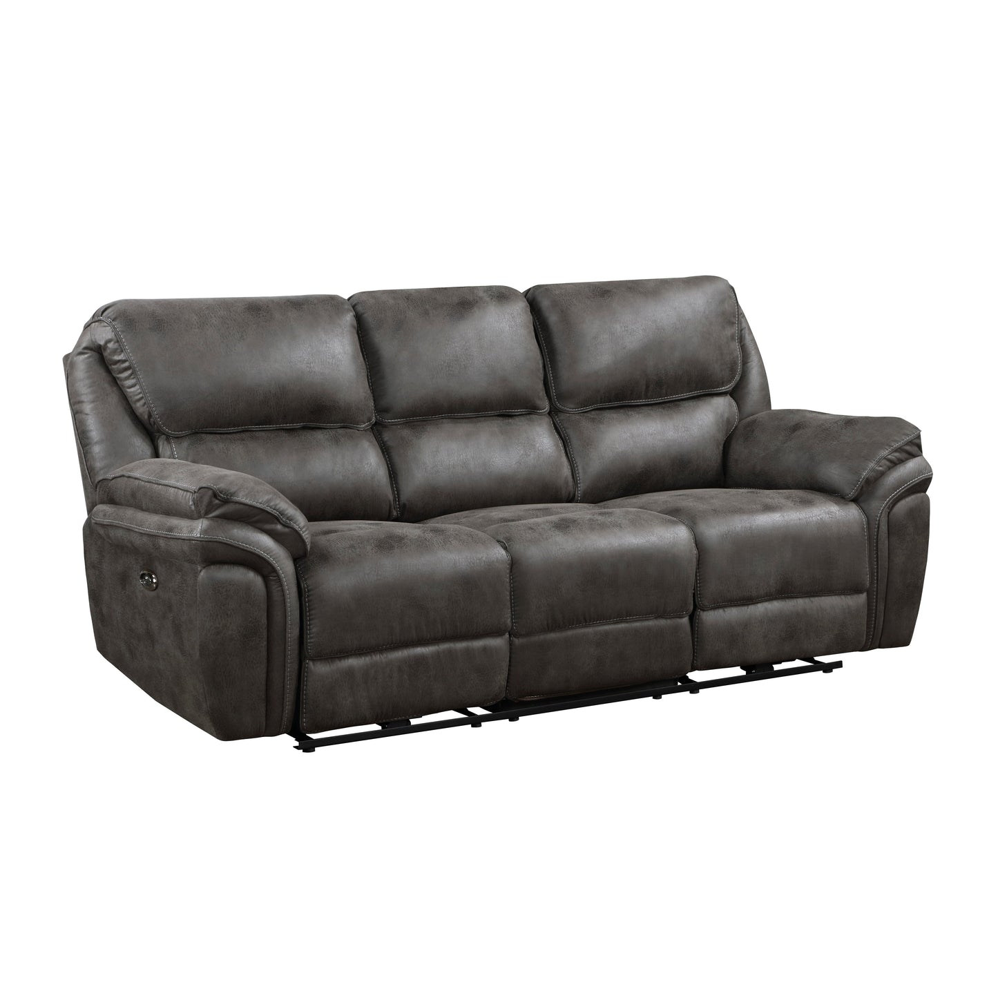 Canapé inclinable électrique double en microfibre Regina