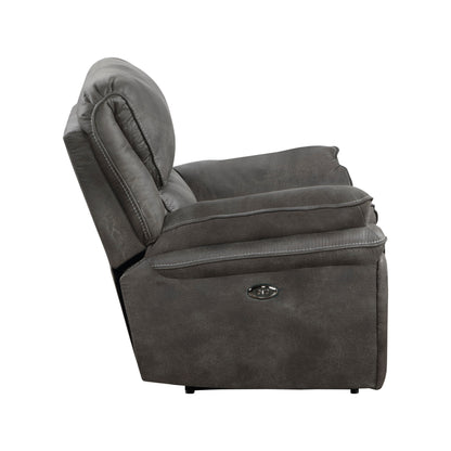 Canapé inclinable électrique double en microfibre Regina